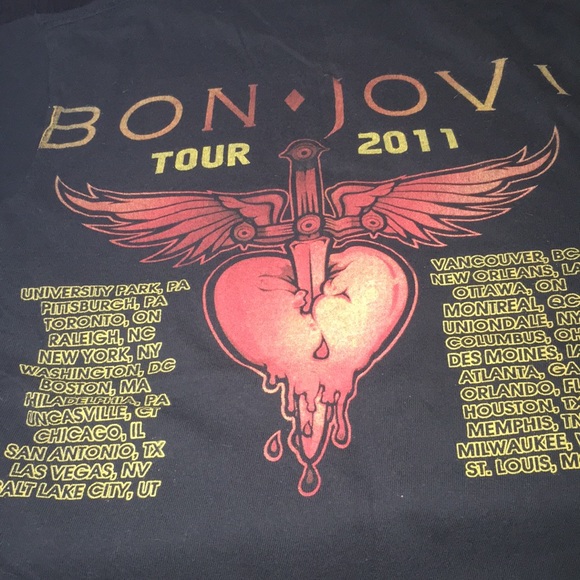 Bonjovi tour 2011 shirt small authentic - Picture 8 of 8